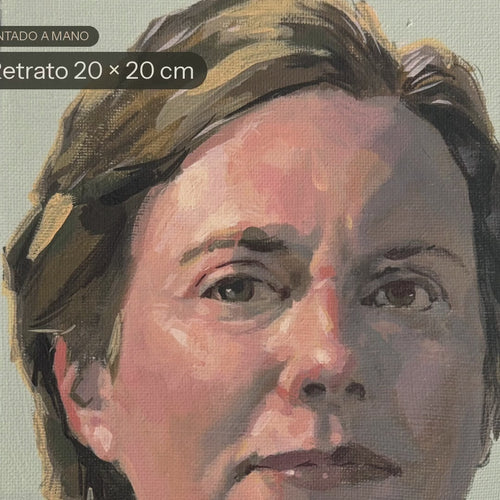 Vídeo del proceso: de la foto al retrato pintado a mano
